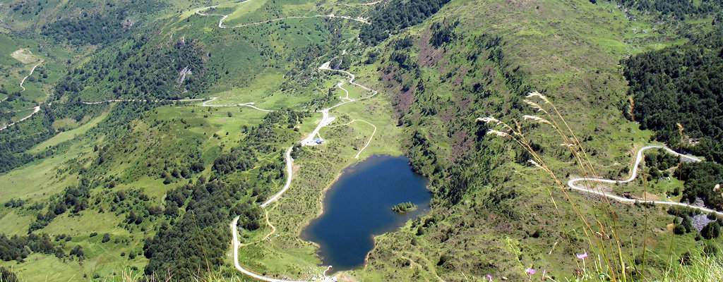 L'étang de Lers vu du sommet du Mont Béas